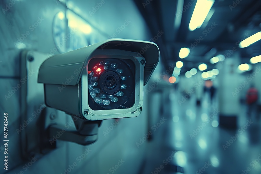 High-Definition Security Camera Monitoring a Subway Station High-Definition Security Camera Monitoring a Subway Station