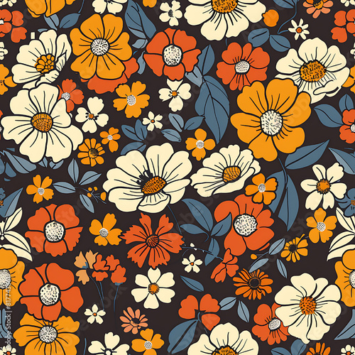 Floral vintage seamless pattern © protabsorkar11