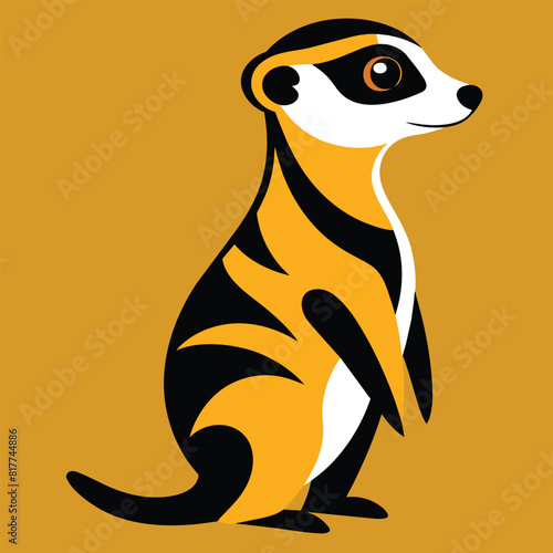 Set of various meerkat Silhouette Design with white Background and Vector Illustration