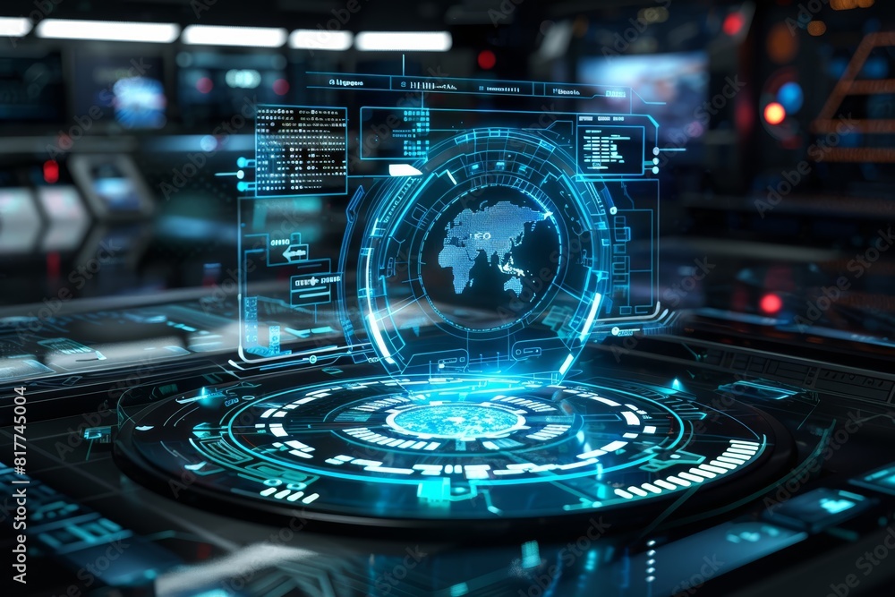 Holographic World Map on Advanced Control Panel
Holographic World Map on Advanced Control Panel