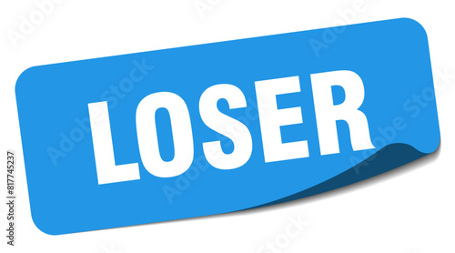 loser sticker. loser label