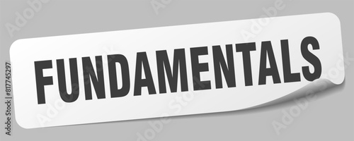 fundamentals sticker. fundamentals label