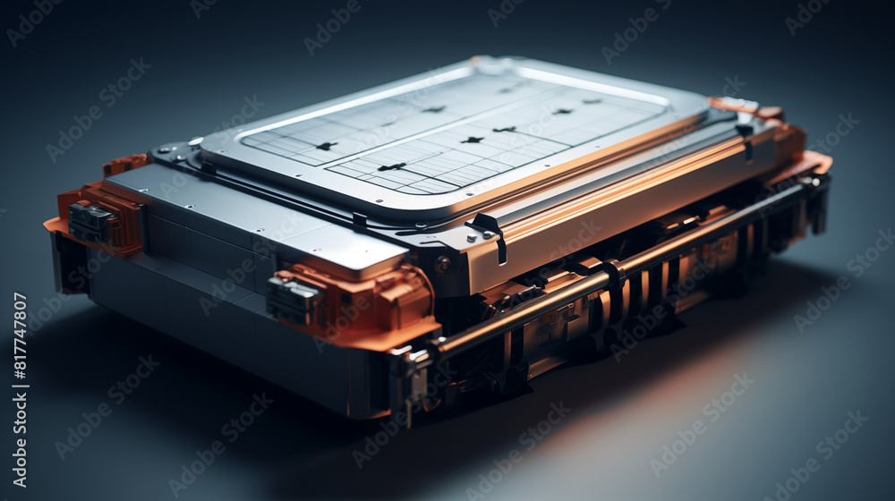 Lithium battery pack for electric mobility in industry, photo shot ...