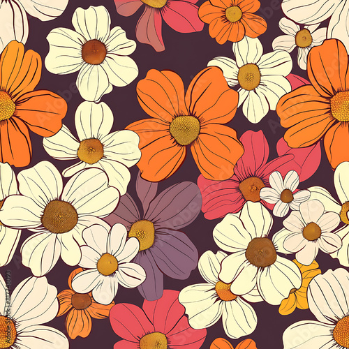 Floral vintage seamless pattern