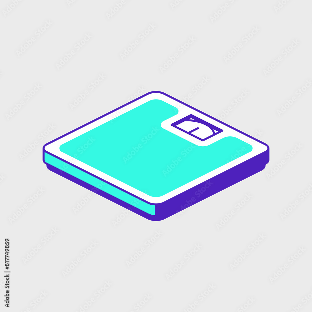 Bathroom Scale isometric vector icon illustration Bathroom Scale isometric vector icon illustration