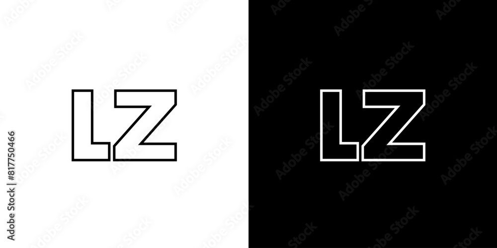 Letter L and Z, LZ logo design template. Minimal monogram initial based logotype. Letter L and Z, LZ logo design template. Minimal monogram initial based logotype.