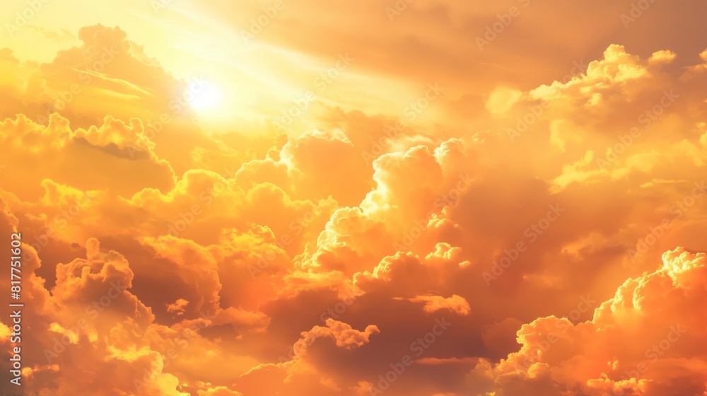 Fototapeta premium beautiful gold sky landscape background