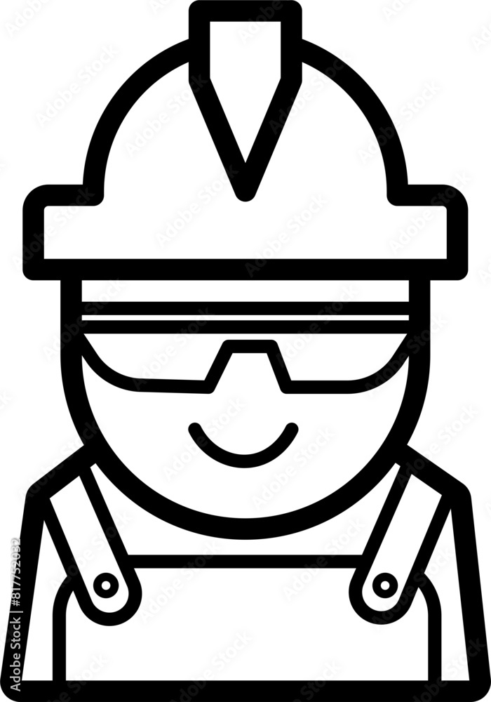 Carpenter outline vector Carpenter outline vector