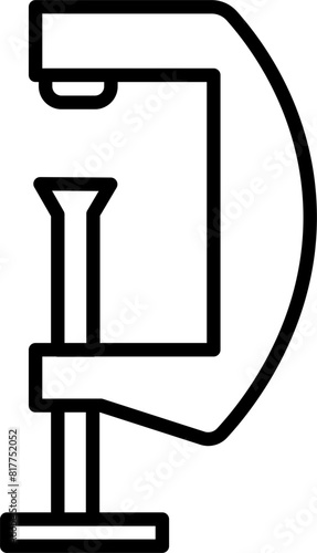 Clamp outline vector