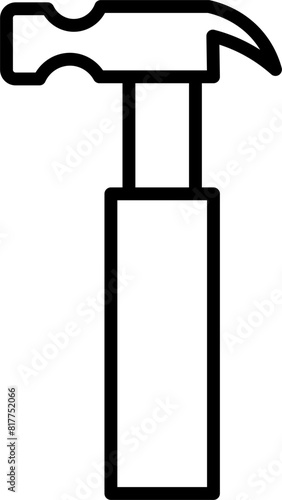 Hammer outline vector