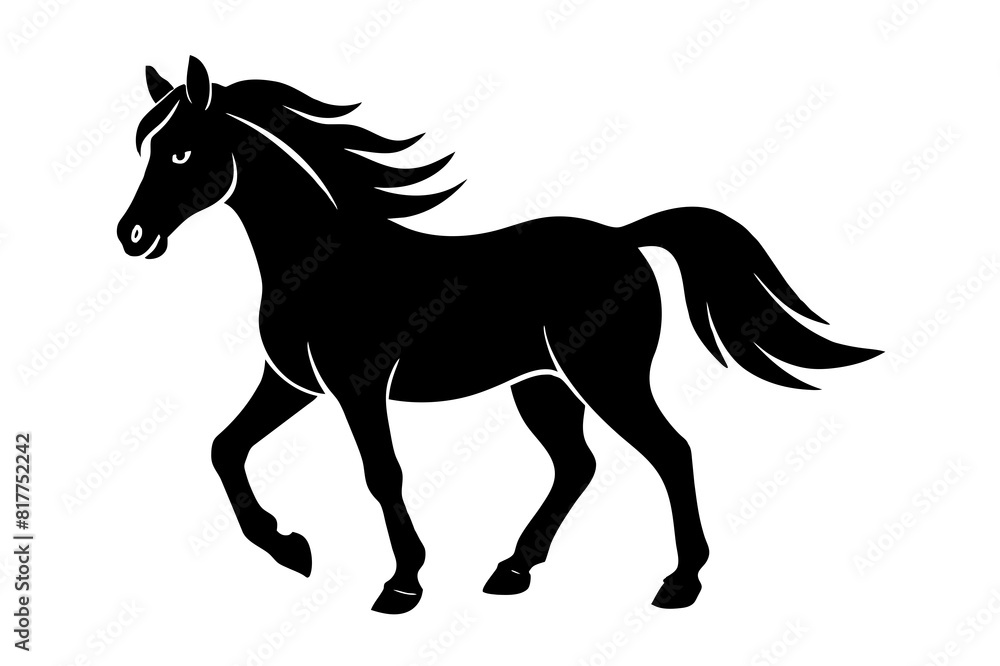 horse vector silhouette illustration