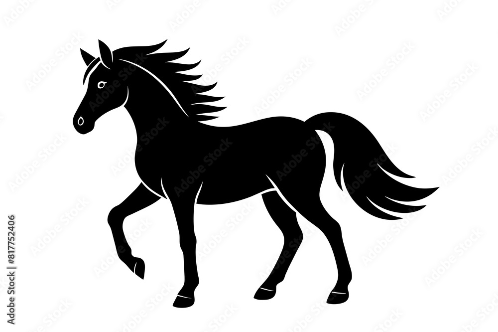 horse vector silhouette illustration horse vector silhouette illustration