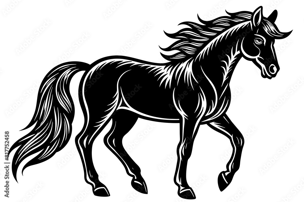 horse vector silhouette illustration horse vector silhouette illustration
