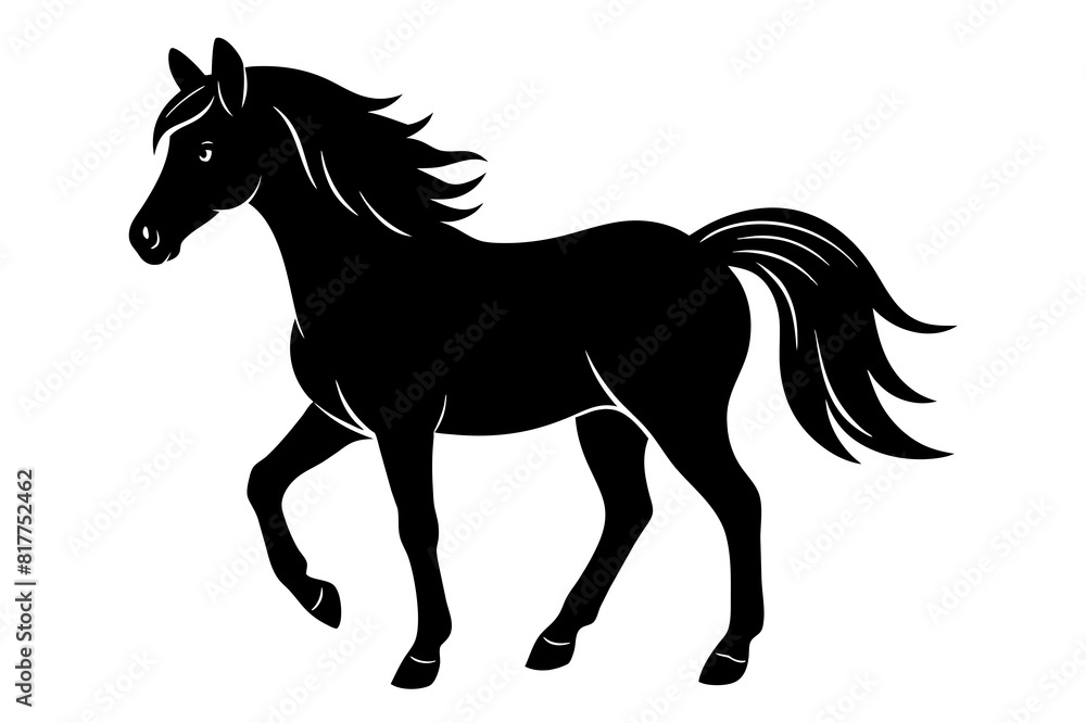horse vector silhouette illustration horse vector silhouette illustration