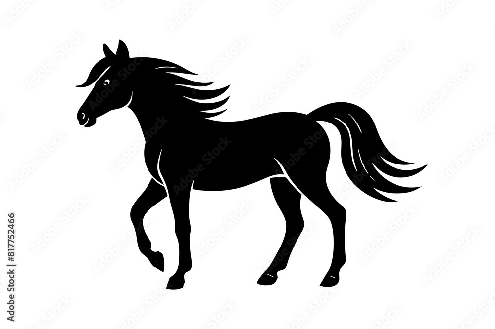 horse vector silhouette illustration horse vector silhouette illustration