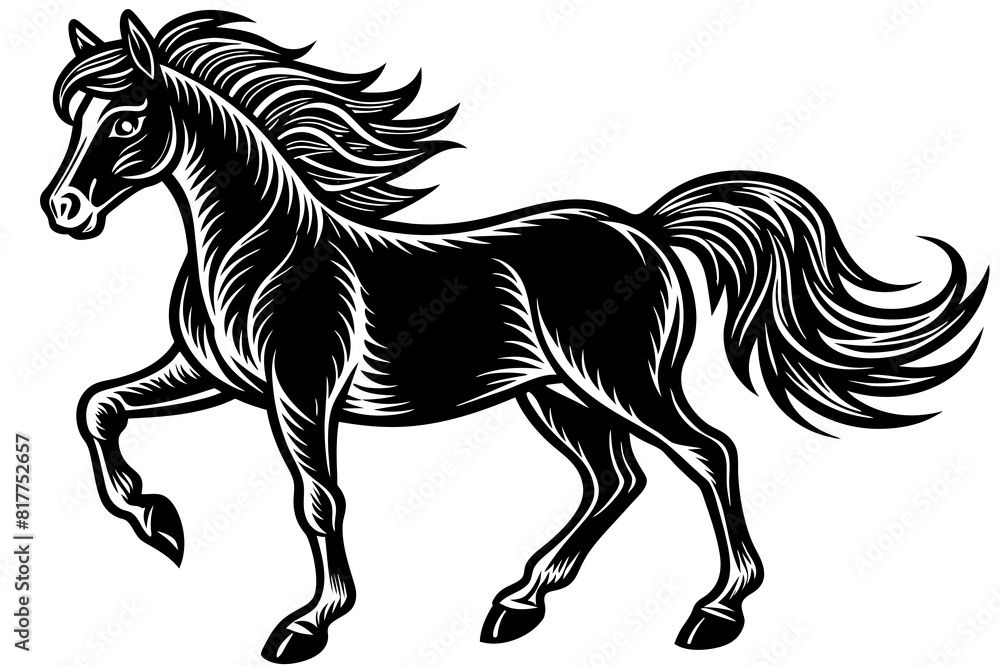 horse vector silhouette illustration horse vector silhouette illustration
