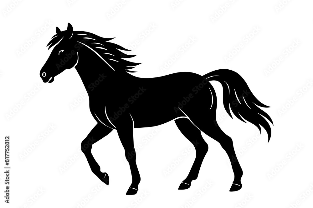 horse vector silhouette illustration horse vector silhouette illustration