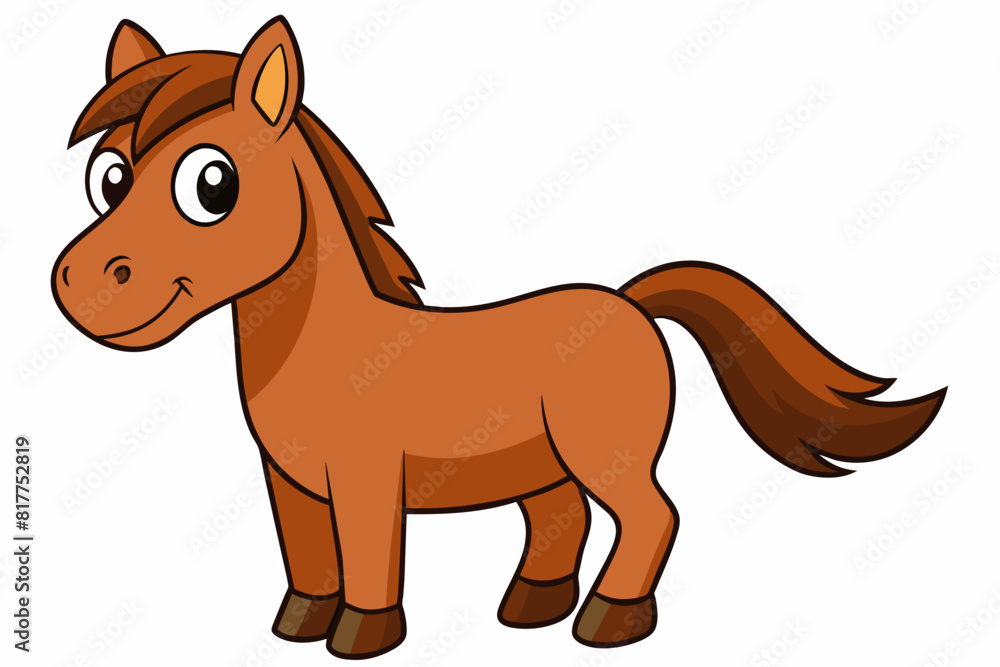 horse cartoon vector illustration