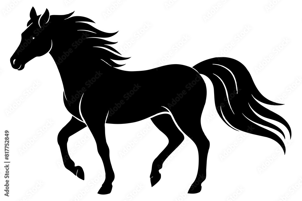 horse vector silhouette illustration