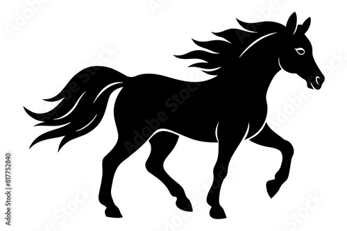 Fototapeta Naklejka Na Ścianę i Meble -  horse vector silhouette illustration