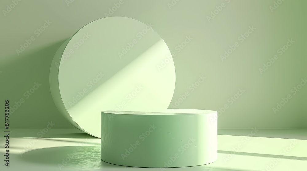 Sage green podium with a spotlight. Perfect for displaying your products or services. Sage green podium with a spotlight. Perfect for displaying your products or services.