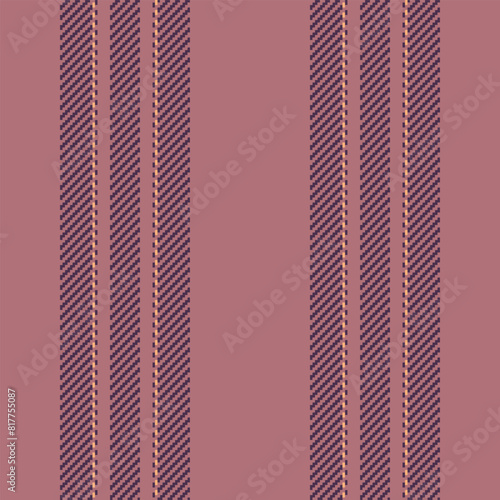 New year texture lines stripe, masculine textile vertical seamless. Hat fabric background vector pattern in red and purple colors.