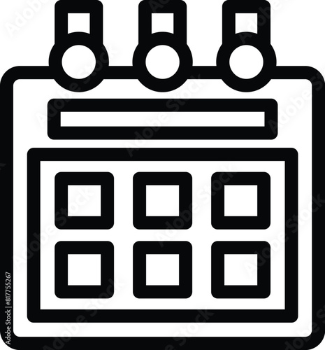 Time management coach icon outline vector. Organizational skill development. Personal abilities improvement