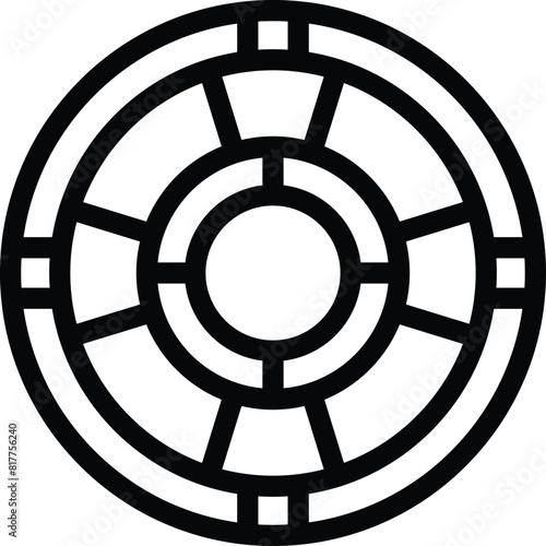 Life assessment wheel icon outline vector. Personal development coach. Work life balance