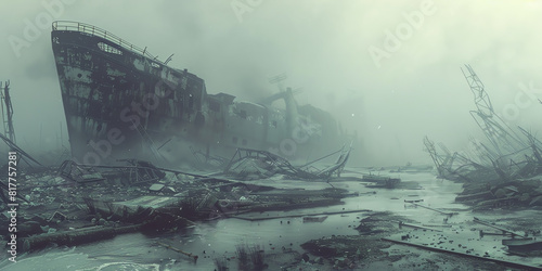 Explore the wreckage of a post-apocalyptic society through a dreamlike filter of soft-focus and blurred contours photo