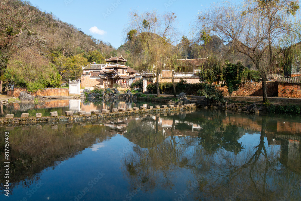 Fototapeta premium old buildings in villiage