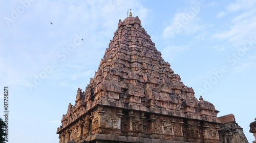 Beautiful Ancient Brihadisvara Temple, Built in 11th Century by Rajendra Chola I, Chola Dynasty, Gangaikonda Cholapuram,  Ariyalur, Tamil Nadu, India. photo