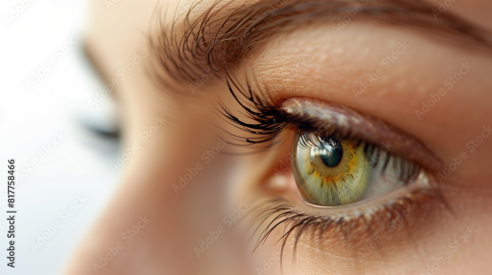 Fototapeta premium Macro image of woman human eye
