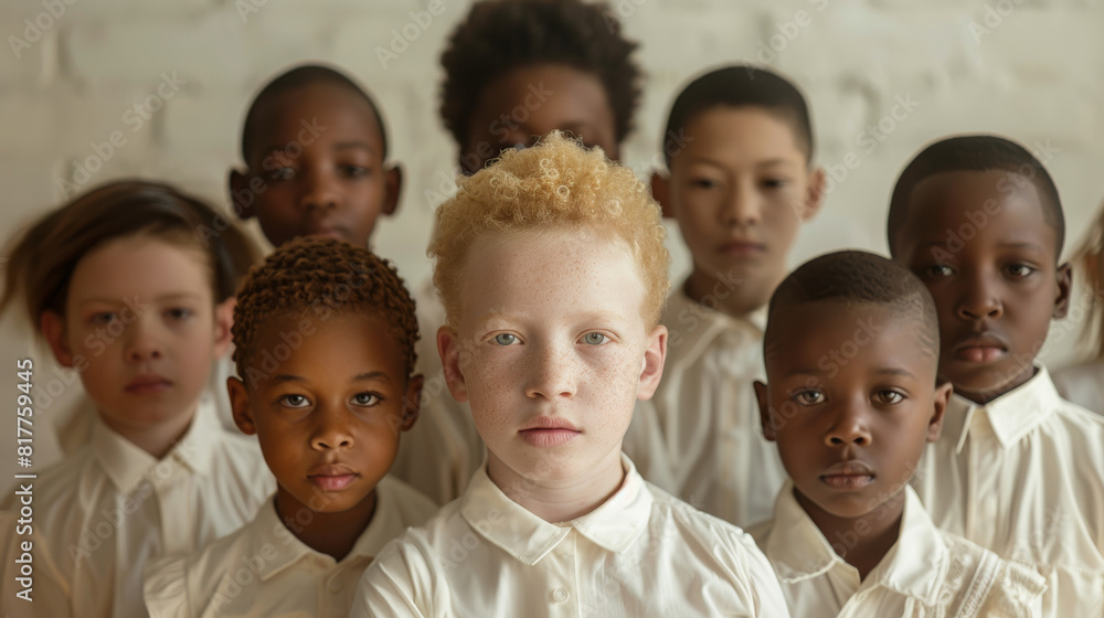 Diverse Group of School Children in Uniforms Showing Unity and Ethnic Diversity. Generative ai Diverse Group of School Children in Uniforms Showing Unity and Ethnic Diversity. Generative ai