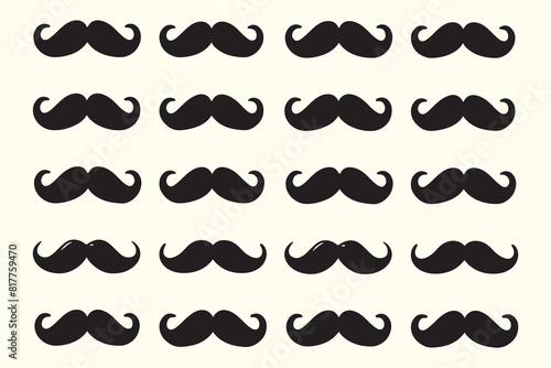 Father's day love heart background with moustache for super dad