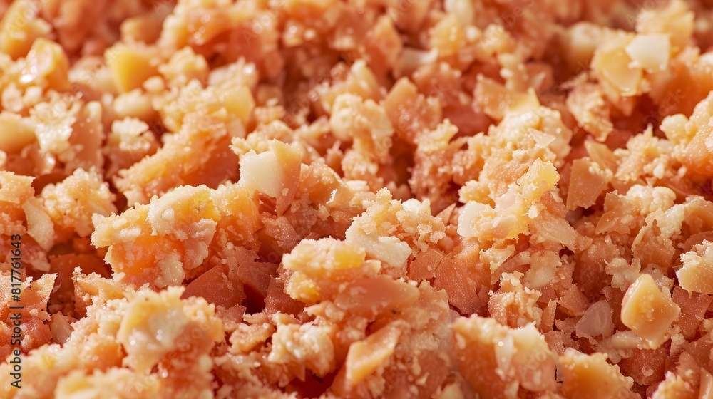 Top view macro of ground chicken, highlighting its freshness and texture, perfect for dietary burger options, dynamic, Manipulation, simple isolated backdrop Top view macro of ground chicken, highlighting its freshness and texture, perfect for dietary burger options, dynamic, Manipulation, simple isolated backdrop