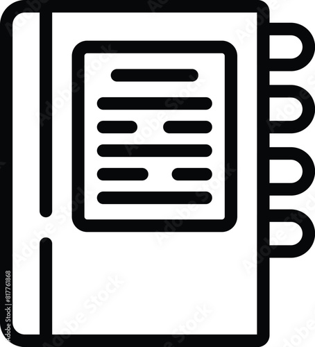 Support documentation icon outline vector. FAQ information. Problem solving feedback
