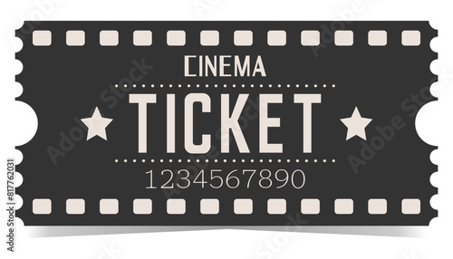 Cinema ticket template photo