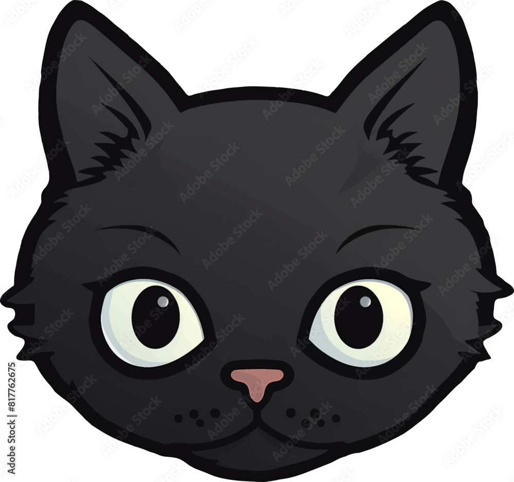 Black Cat in Witch Hat Holding Pumpkin. Black Cat With Purple Eyes and Bow Black Cat in Witch Hat Holding Pumpkin. Black Cat With Purple Eyes and Bow