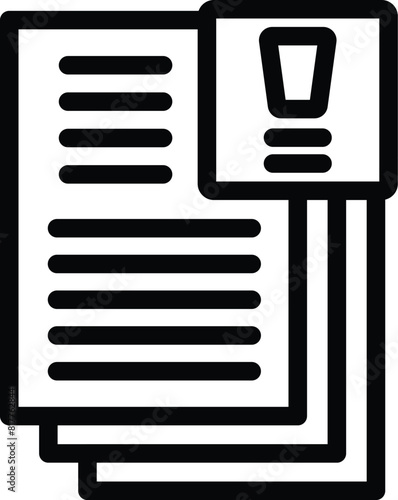 FAQ documentation icon outline vector. Query support information. Problem solving feedback