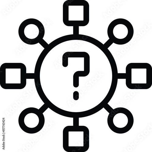 User assistance page icon outline vector. Customer FAQ forum. Digital info guidance