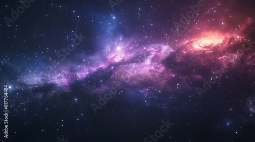colourful star scape galaxy background. © Yuan