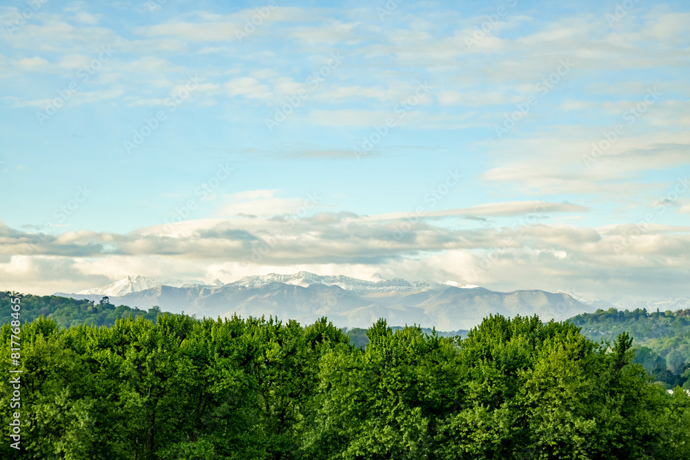 Boulevard des pyrennees and its view of mountains Boulevard des pyrennees and its view of mountains