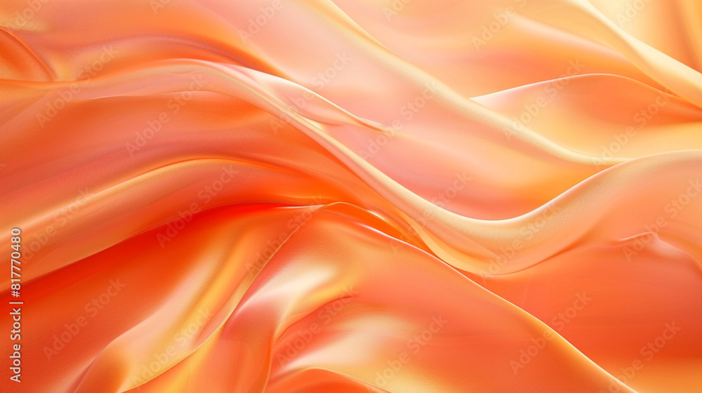 Fototapeta premium Background from satin fabric of peach color.