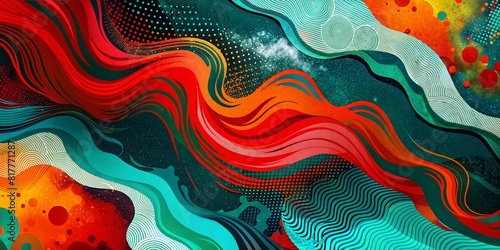 background content for flayer fluid lines patterns abstract vector, abstract shapes. flat design style, Abstract minimalistic composition suggesting kinetic energy, asymmetric balance, color splashes photo