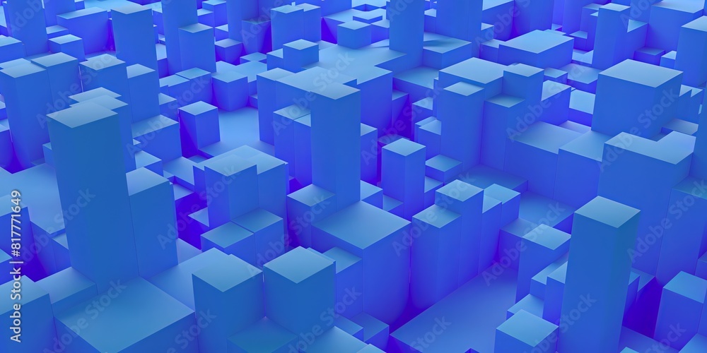 Abstract blue cubes design background Abstract blue cubes design background