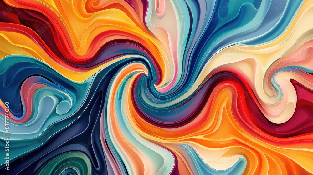 Playful swirls of colorful abstract shapes Playful swirls of colorful abstract shapes