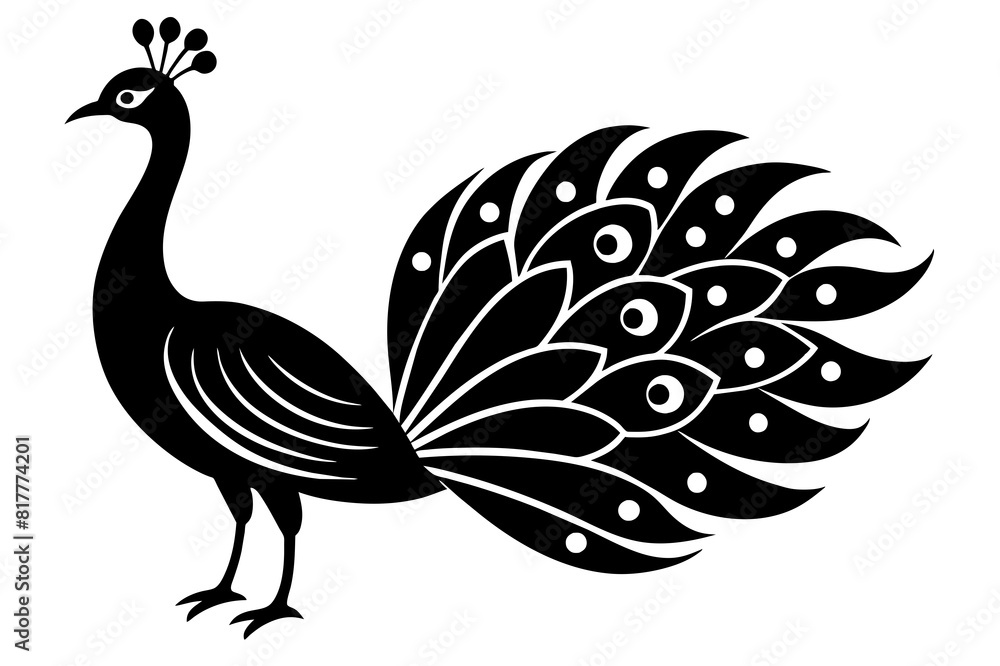 peacock vector silhouette illustration peacock vector silhouette illustration