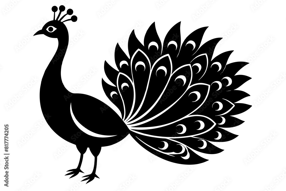 peacock vector silhouette illustration peacock vector silhouette illustration