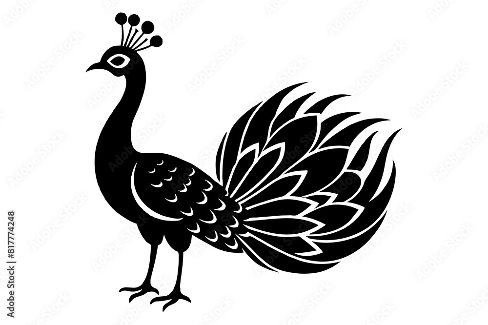 peacock vector silhouette illustration peacock vector silhouette illustration