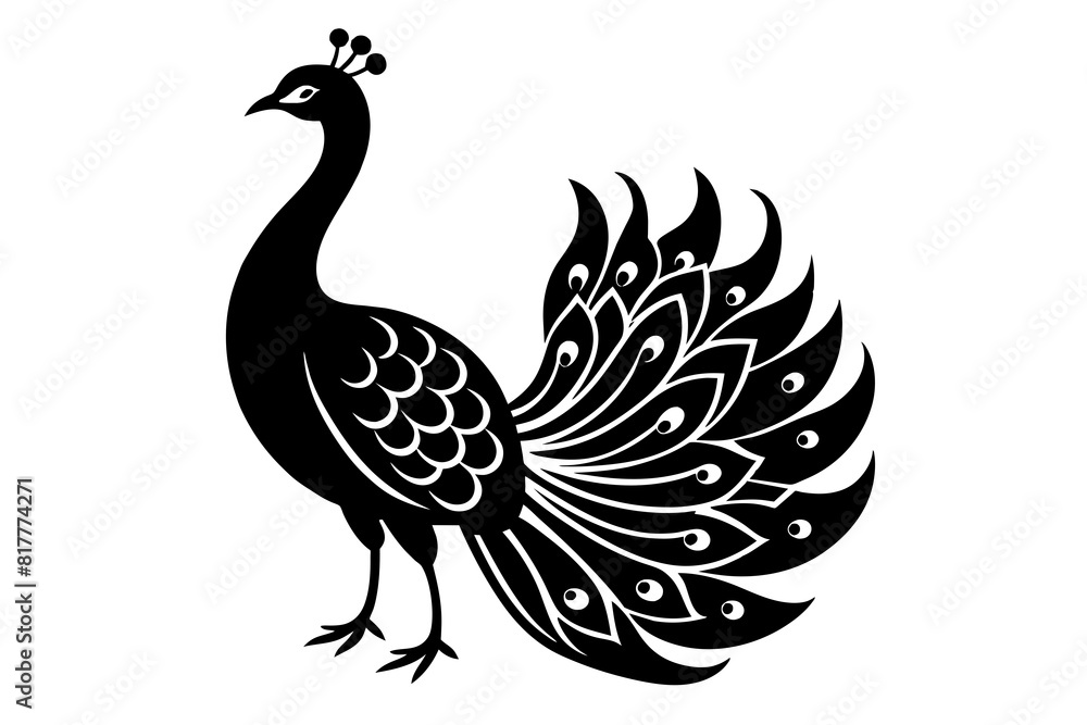 peacock vector silhouette illustration peacock vector silhouette illustration